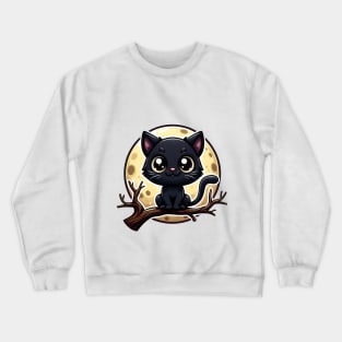 BLACK CAT MOON Crewneck Sweatshirt